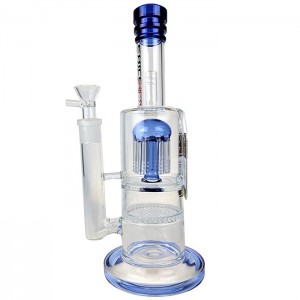 Chill Glass - 12" Splash Guard Tree Honeycomb Perc Water Pipe - 18Female [JLC-05]
